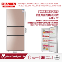SHANBEN Refrigerator Three Door Refrigerator 6.8 Cubic Feet Energy Saving Low Noise Refrigerator
