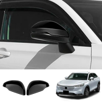 Car Rearview Side Glass Mirror Cover Trim Frame Side Mirror Caps For Honda HRV HR-V Vezel 2021 2022