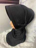 Jilbab Korpri Hitam Premium Logo Bordir Korpri