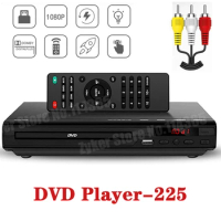 DVD Player HD 1080P Home 225 DVD Player Multimedia Digital TV Disc Player Support DVD CD MP3 MP4 RW VCD DVD Home Theatre System