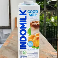 INDOMILK UHT FULL CREAM PLAIN 1000 ML SUSU UHT