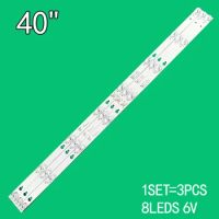 3PCS 8LED bulb 40 "TV LED backlight strip For JL.D40042330-004ES-M 4C-LB4008-PF01J LVF400SSOT 69CM8 TCL L40P1A-F TOT_ 40D2900-