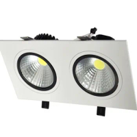 Free shipping Dimmable 14W/20W Double LED COB Ceiling downlight Recessed 7x2W COB Cabinet Lamp AC86-265V