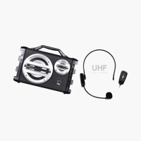 【ifive】手提專業移動擴音機if-SK055+UHF無線教學麥克風 if-UM260(頭戴麥克風 藍牙喇叭 戶外活動 表演)