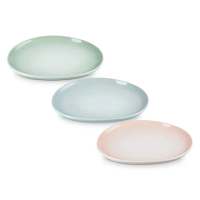 【Le Creuset】繁花系列瓷器花瓣造型盤27cm(湖水綠/銀灰藍/貝克粉)