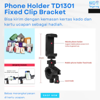 Phone Holder Tripod Bike Mounting Universal Clamp Penjepit Handphone TD1301 Fixed Clip Handlebar Mou