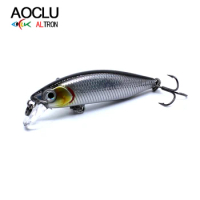 AOCLU-Small Minnow Hard Bait Fishing Lure, Sinking Wobbler, Fresh Salt Water, 14 # Hook, 50mm, 3.5g