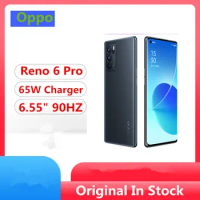 Original Oppo Reno 6 Pro 5G Mobile Phone Dimensity 1200 Android 11.0 6.55" 90HZ Face ID Fingerprint 64.0MP 65W Charger OTA