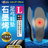【MINONO 米諾諾】石墨烯足弓鞋墊L(透氣鞋墊 扁平足 高足弓鞋墊 減壓減震鞋墊)