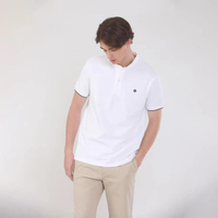 เสื้อโปโลผู้ชาย ทรงเข้ารูป GO ANYWHERE สีขาว