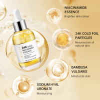 Niacinamide Serum Hyaluronic Acid for Face 24K Gold Serum Moisturizing Brighten Smoothing Facial Skin Care