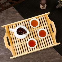 長方形托盤竹制品茶杯實木端盤日式仿古面包籃廚房饅頭蔬菜筐餐具