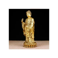 China Bronze Copper Stand Amitabha Sakyamuni Shakyamuni Buddha Statue