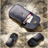 Dompet Koin Minimalis Kulit Asli Original - Dompet Koin Pria Wanita Simple Kulit Asli Sapi Premium -