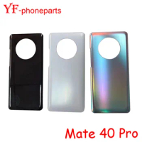 AAAA Quality For Huawei Mate 40 Pro Back Battery Cover + With Camera Lens Rear Panel Door Housing Case Repair Parts