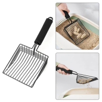 Cat Litter Scoop Metal Cat Litter Shovel Comfortable Handle Scoop For Cats Toilet Cleaning Tools Sta