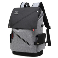 Enlarge Backpack USB External Charge 15.6 Inch Laptop Backpack Shoulders Men Anti-Theft Waterproof Travel Backpack