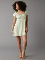 เดรสผู้หญิง 7490 RUCHED BUST SS MINI สี เขียว