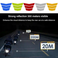 Self-adhesive Rear Fender Accessories Trapezoidal Arrow Decal For Motorcycle Electricbike Reflective Sticker Night Warning Sign