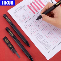 JIKUN 1set Mechanical Pencil Set 2B Automatic Pencils With 3pcs Square Pencil Leads For Test Exam School Stationery Supplies