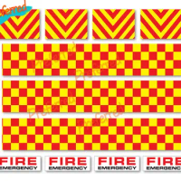FIRE ENGINE DECALS Road Mountain Bike Bicycle, Toy Car Stripes Frame Stickers High Quality Reflective Silver Material PVC Decals