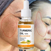 Freckle Removal Turmeric Serum Whitening Dark Spots Organic Oils Brighten Skin Pigment Anti Aging Wrinkle Moisturizer 10ml