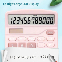 JCorn_Large LCD Display Calculator - Dual Power Mode Electronic Calculator for Office and School