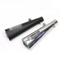 Motorcycle Exhaust Pipe Muffler Chrome Performance Escape Moto Fit Cafe Racer for BMW Hayabusa HP4 Zx14 S1000rr Nk40 Black Color