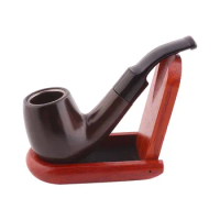 Mini Wood Grain Resin Pipe Chimney Filter Smoking Pipes Tobacco Pipe Cigar Narguile Grinder Smoke Mouthpiece Cigarette Holder