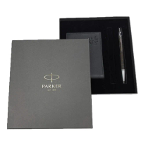 【PARKER】經典高級雙色流線原子筆+短夾禮盒
