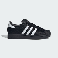 ADIDAS ORIGINALS 愛迪達 阿迪達斯 三葉草 馬毛 皮革 女休閒運動鞋-黑白色 SUPERSTAR II W-JH9475
