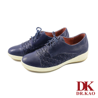 【DK 高博士】編織拼接 空氣休閒鞋 87-9855-70(藍色)