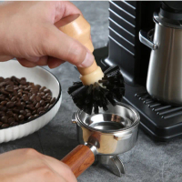 【專業咖啡】咖啡機櫸木柄實木清潔刷-58mm(咖啡杯刷 手柄刷 磨豆機 咖啡毛刷子 縫隙刷 咖啡渣殘粉)