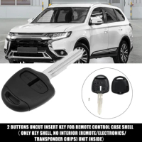 X Autohaux Car 2 Buttons Remote Key Case Keyless Shell Cover Tools for Mitsubishi Lancer Evolution Grandis Outlander Accessories