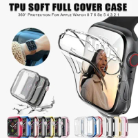 TPU Protective Cover Case for Apple Watch Case 7 6 5 4 3 2 SE 40mm 44mm 41mm 45mm Protector Frame Cover for IWatch 42mm 38mm
