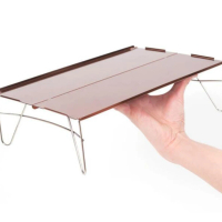 【May shop】超輕迷你野餐桌便攜鋁合金折疊茶桌(便攜茶桌)