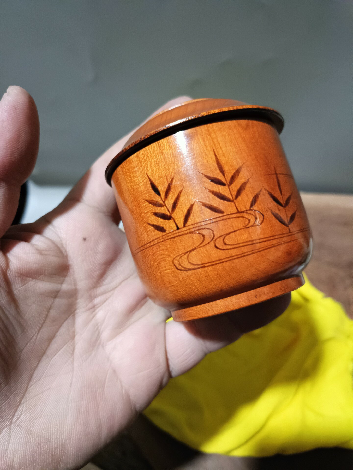 未使用】輪島塗 曽又真山 道中蒔絵 平棗 なつめ/茶入/薄茶器 漆器 うす 