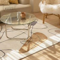 .6公分加厚超柔軟地毯』北歐現代抽象毛絨地毯丨客廳INS風沙發茶幾地墊丨臥室床邊毯