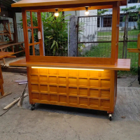 GEROBAK BOOTH MAKANAN DAN MINUMAN KEKINIAN Tahan Lama GRATIS ONGKIR Kayu