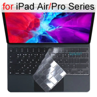 Keyboard Cover for iPad Pro 11 Magic Pro 12.9 10.5 Air 4 5 3 10.2 10.9 7 8 9 Smart Case Folio Silicone Protector Skin Film EU