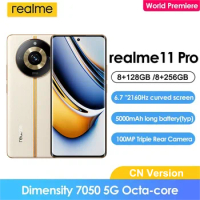 Realme 11 Pro 5G NFC Smartphone Dimensity 7050 6.7" 120Hz 6.7" 120Hz 100MP Camera 67W Supercharge 5000mAh GPS Android Cellphon
