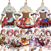Love Live Sunshine Aqours Chocolate Valentine's Day 9 Characters Chika Riko Ruby Dia Outfits Anime Customize Cosplay Costumes