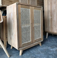lemari bufet retro     meja bufet kayu jati      lemari jati kombinasi rotan