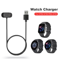 USB charger compatible with Amazfit GTR 3/GTR 3 Pro / GTS 3 Black