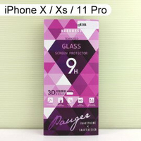 【Pauger】類3D滿版鋼化玻璃保護貼 iPhone X / Xs / 11 Pro (5.8吋) 黑