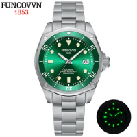 FUNCOVVN NH35 Men's Luxury Watch 100M Diver's watch Waterproof Luminous Sapphire Glass Reloj Hombre Automatic Mechanical Watches