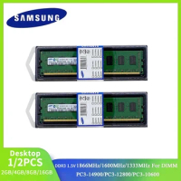 1/2PCS DDR3 SAMSUNG Memory DIMM RAM 8GB 4GB 2GB 1866MHz 1600MHz 1333MHz Desktop RAM 240Pin DIMM 1.5V PC3 RAM Memoria