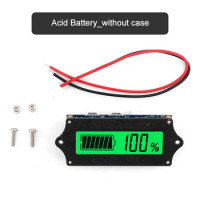 H52 Battery Capacity Indicator 12V 24V 36V 48V 60V 72V Lead Acid Lithium LiFePO4 Voltmeter Voltage Gauge for Car Motorcycle