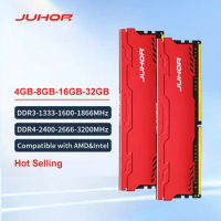 JUHOR Memoria Ram DDR3 8G 4G 1866 1333 1600MHz DDR4 8G 16G 32G 2666 3200MHz Udimm Dimm Desktop Memory