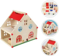Wooden Doll House Natural 2